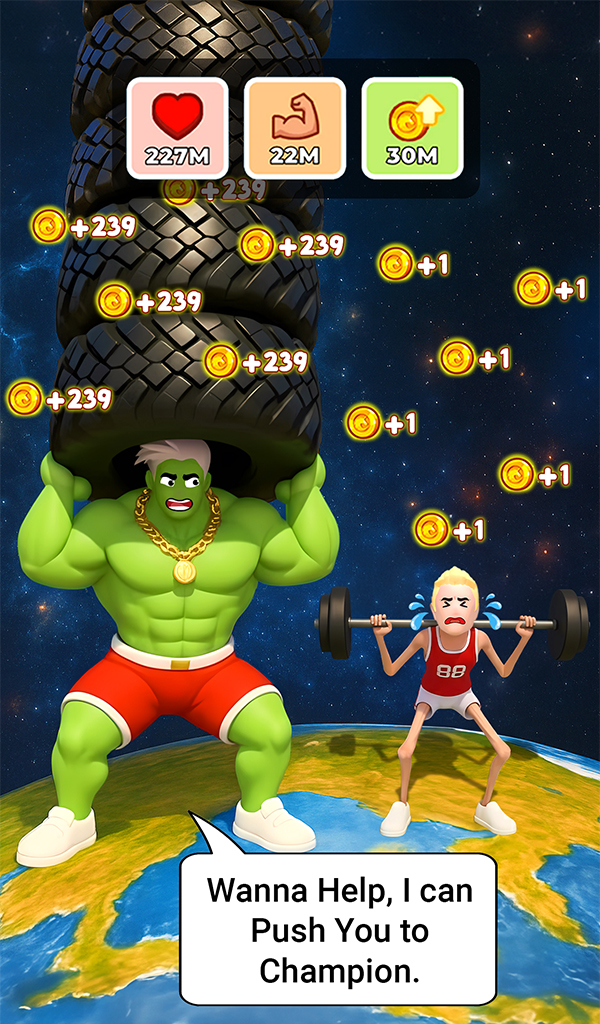 اسکرین شات 2 بازی Gym Idle Clicker: Fitness Hero