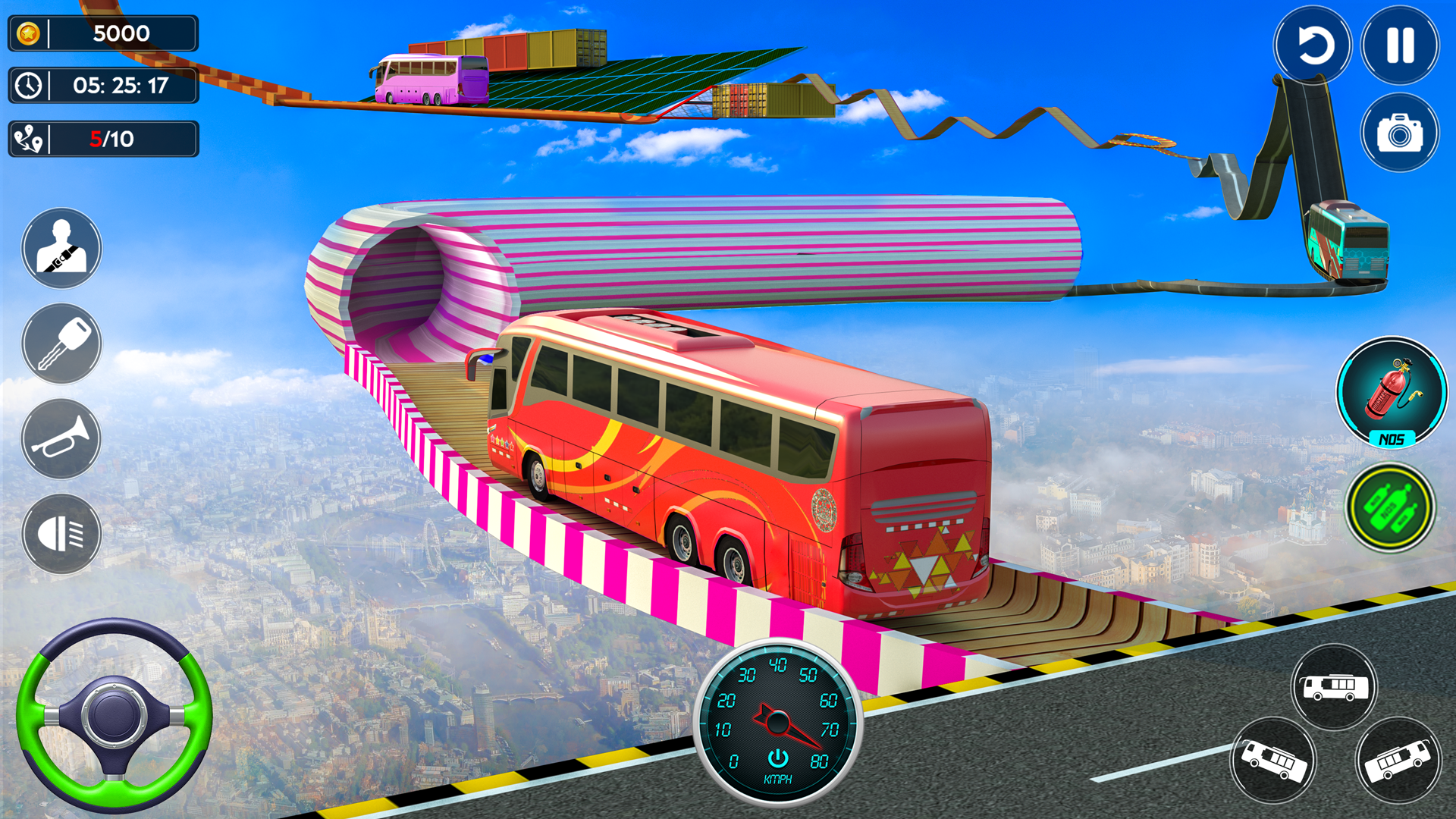 اسکرین شات 2 برنامه Impossible Bus Stunt Game 2023