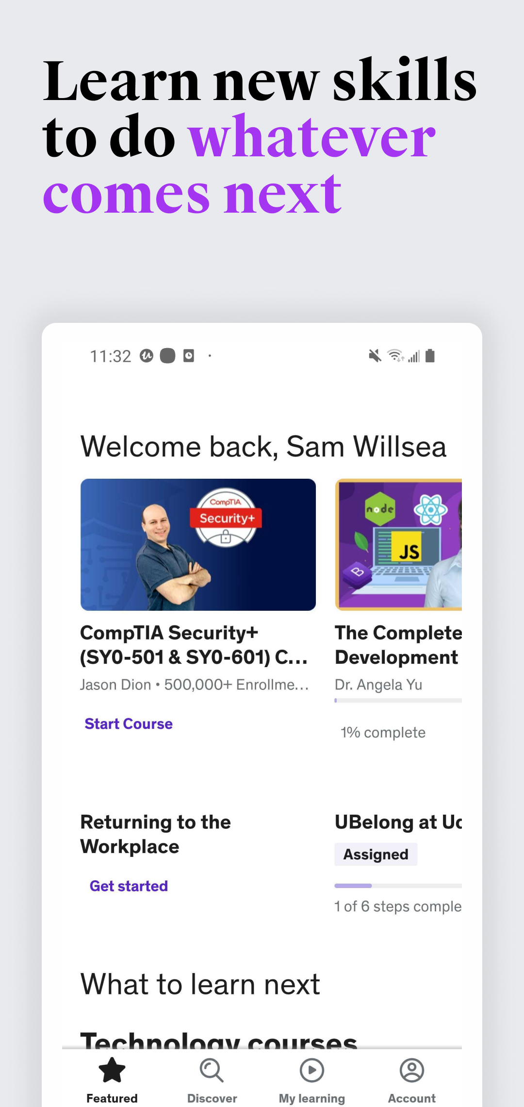 اسکرین شات 1 برنامه Udemy Business