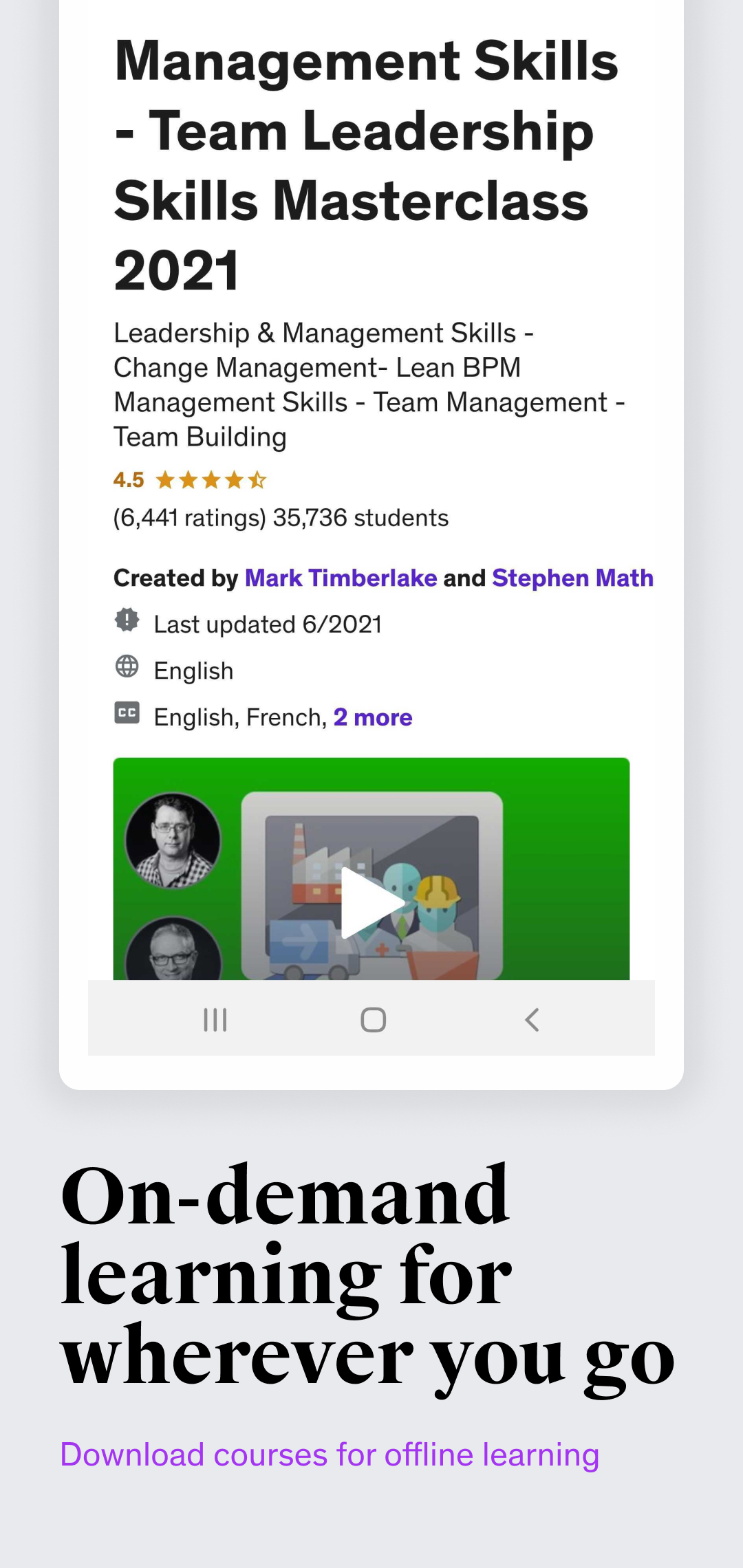 اسکرین شات 5 برنامه Udemy Business