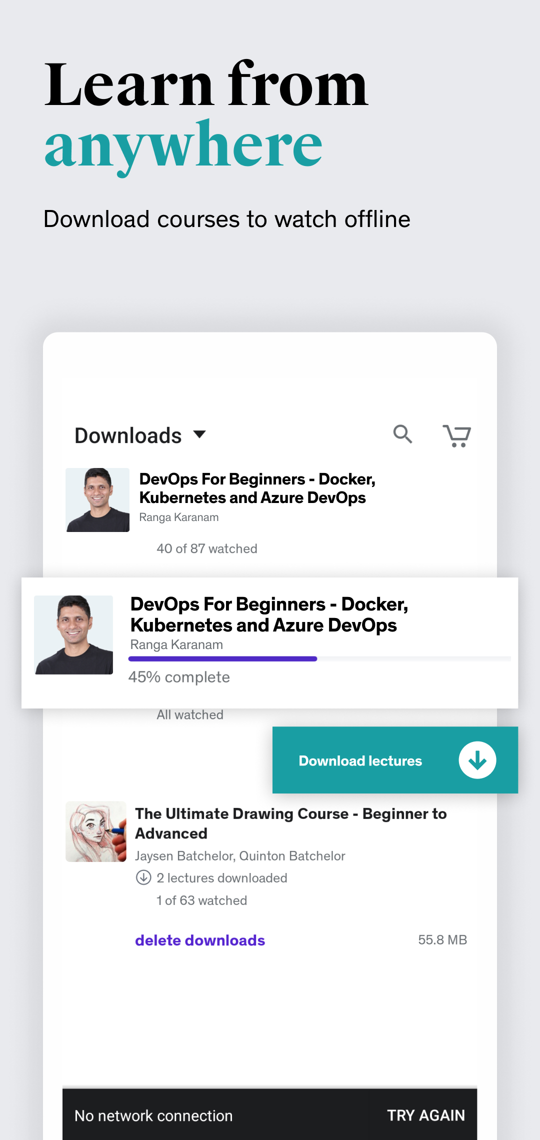 اسکرین شات 4 برنامه Udemy - Online Courses