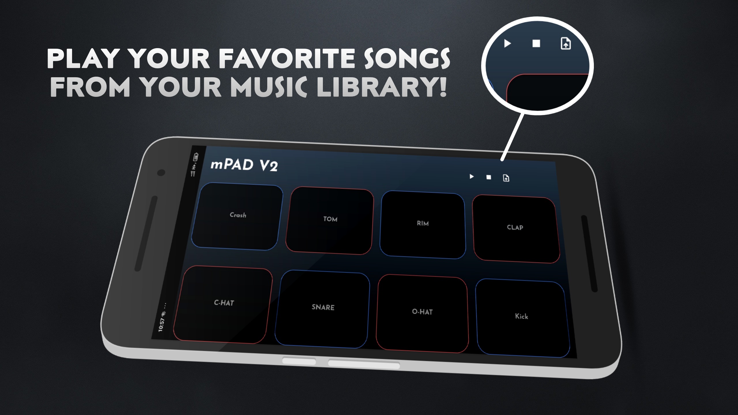 اسکرین شات 3 برنامه mPAD - Mobile Octapad & Drum