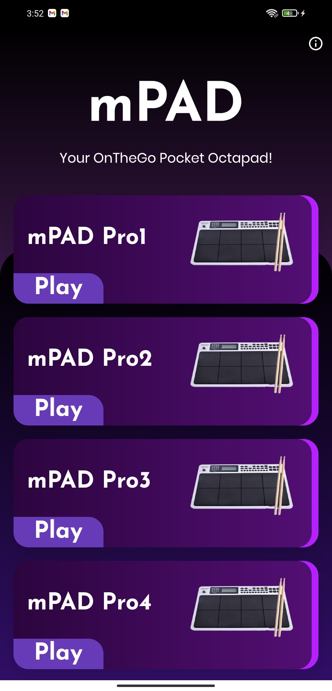 اسکرین شات 4 برنامه mPAD - Mobile Octapad & Drum