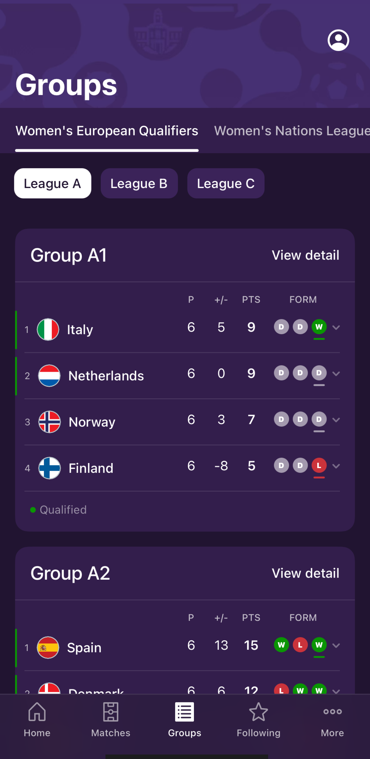 اسکرین شات 6 برنامه Nations League & Women's EURO