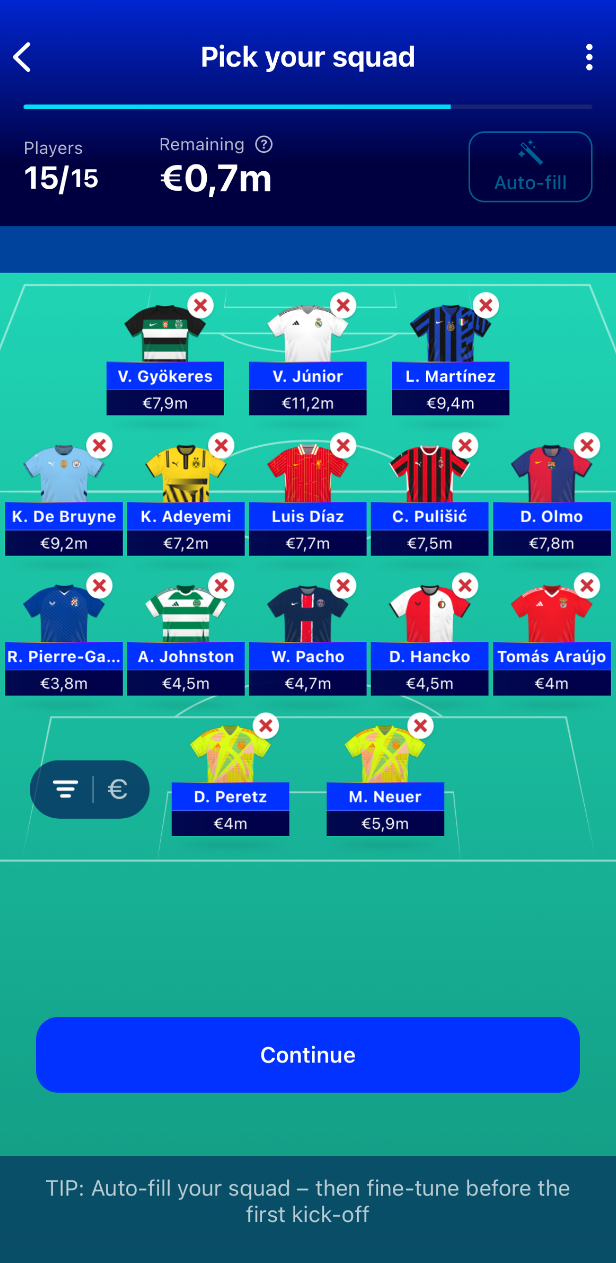 اسکرین شات 5 برنامه Champions League Official