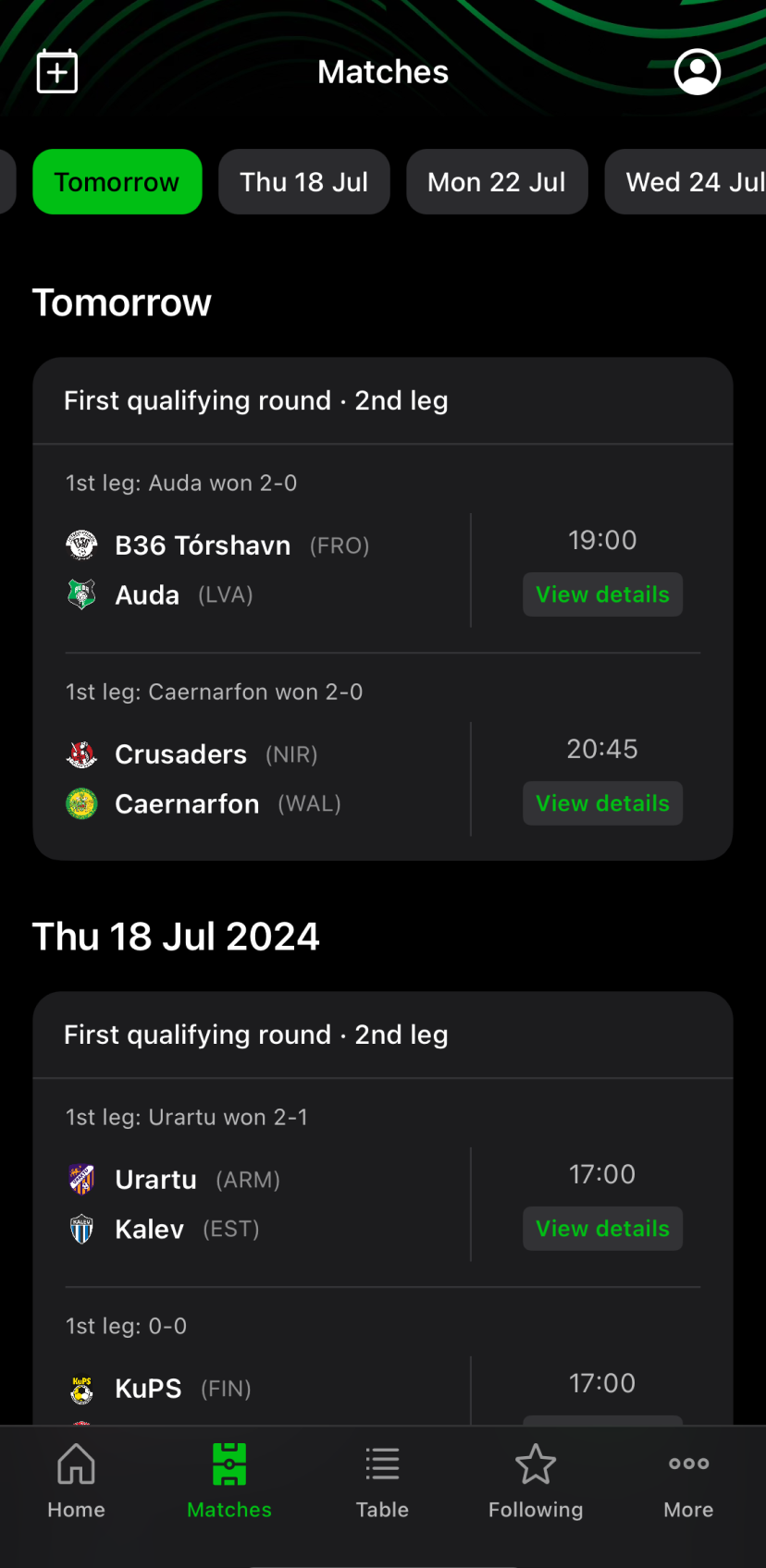 اسکرین شات 3 برنامه UEFA Conference League