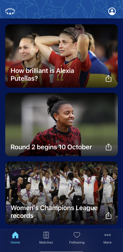 اسکرین شات 1 برنامه UEFA Women's Champions League