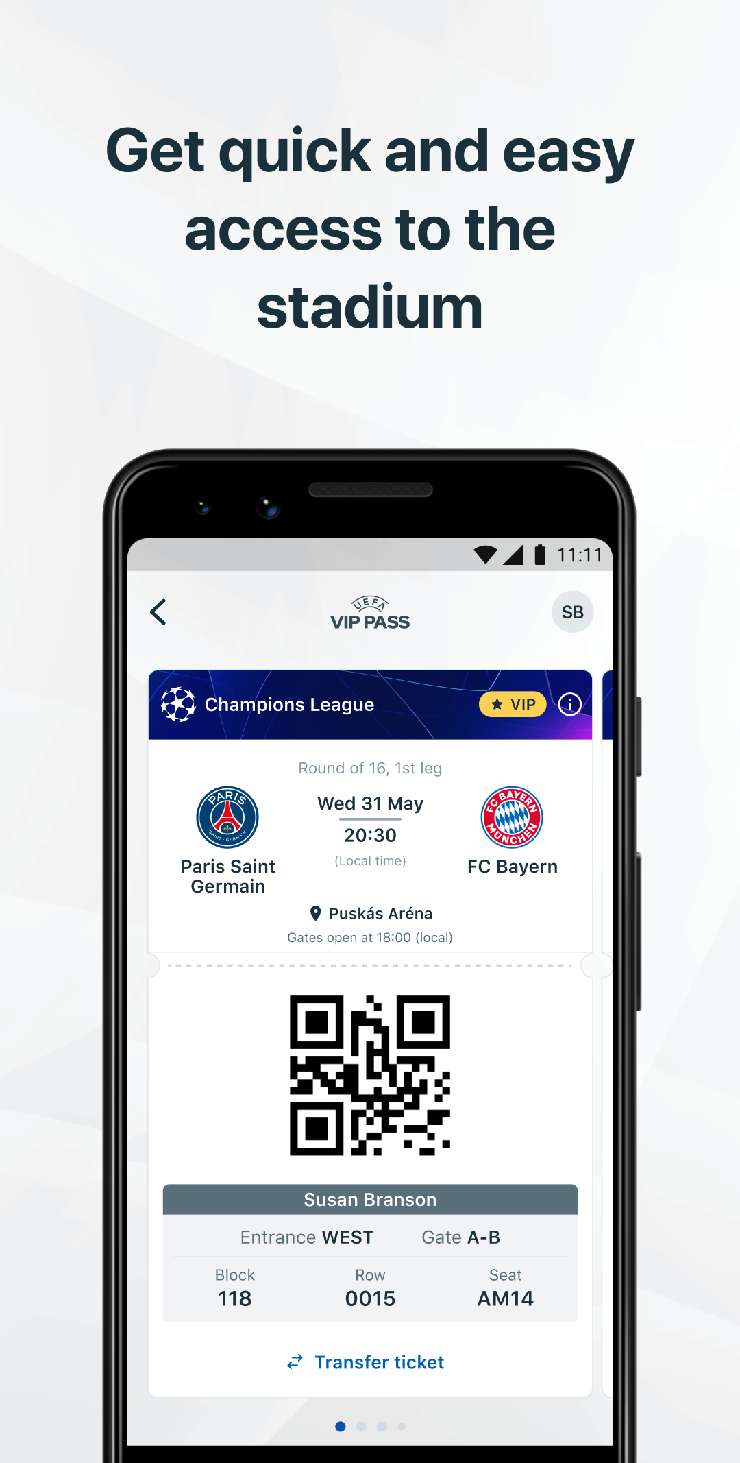 اسکرین شات 4 برنامه UEFA VIP Pass