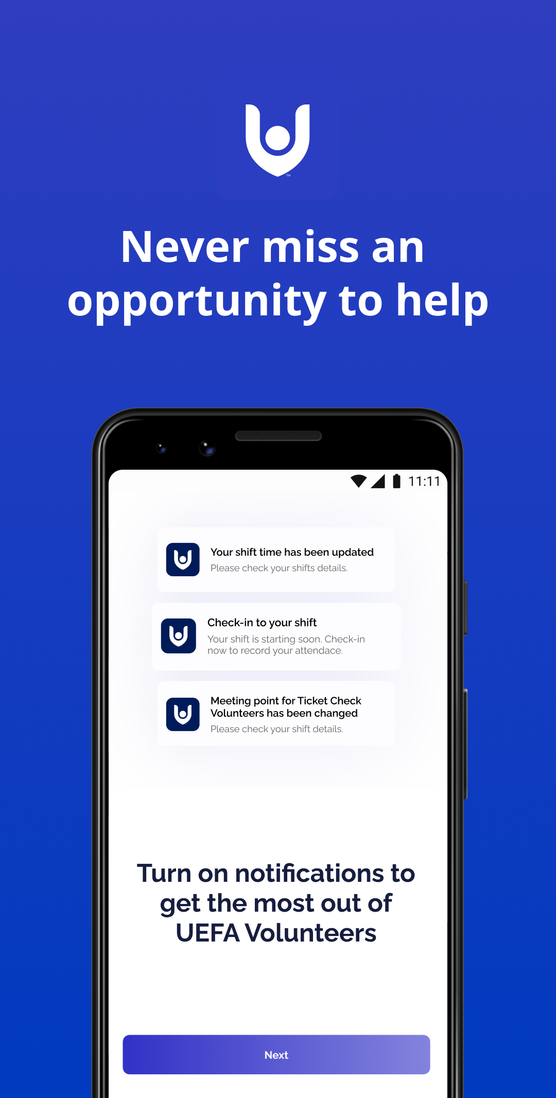 اسکرین شات 4 برنامه UEFA Volunteers