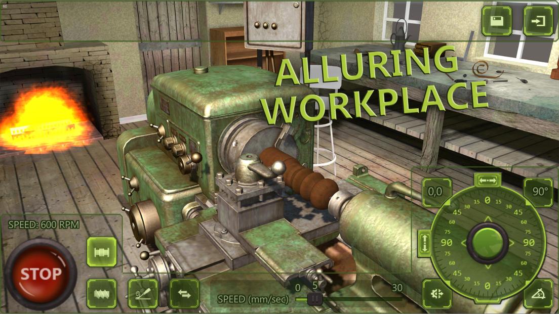 اسکرین شات 1 بازی Lathe Machine 3D: Turning Sim