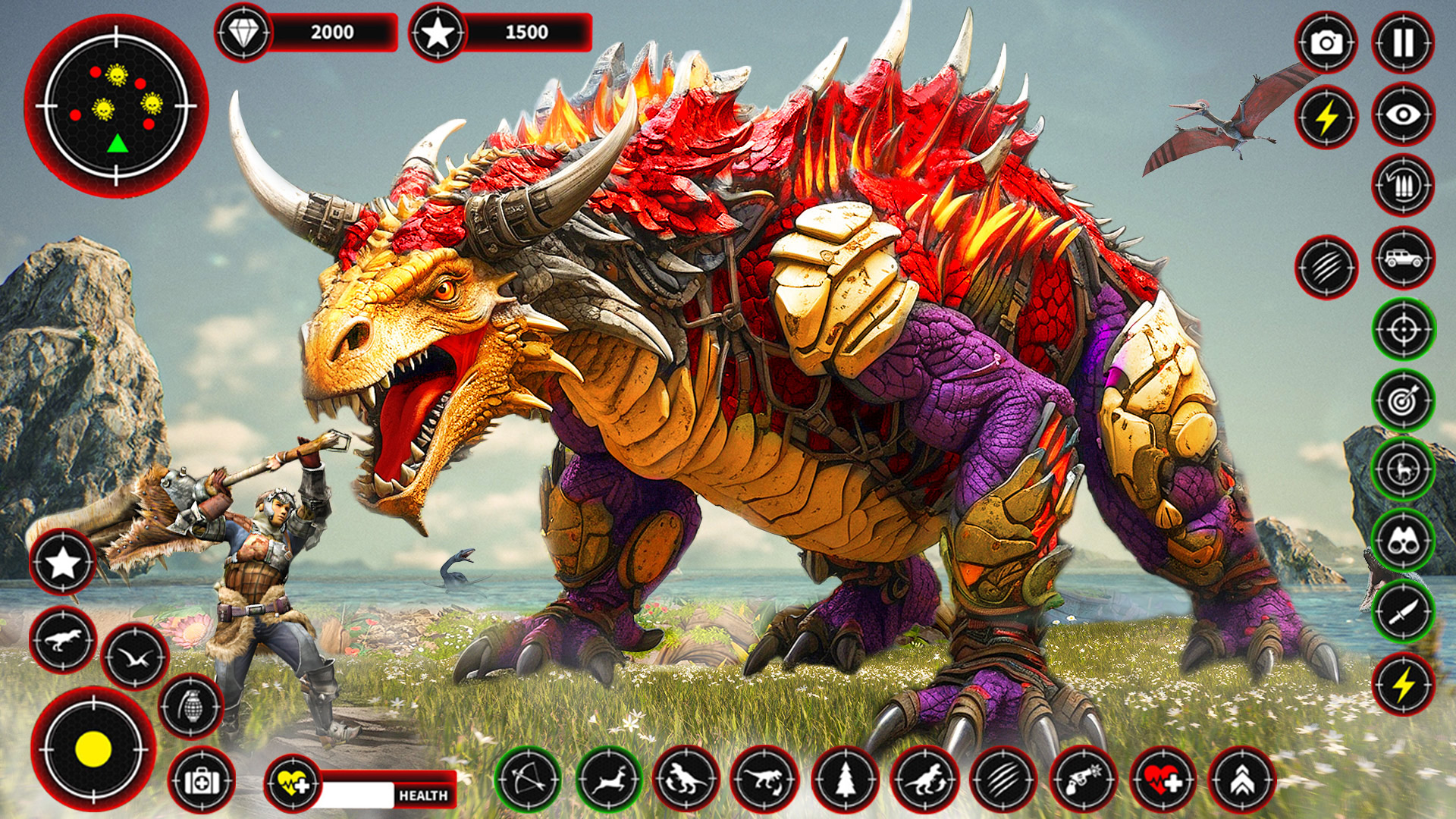 اسکرین شات 1 برنامه Wild Dino Shooting Hunter Game