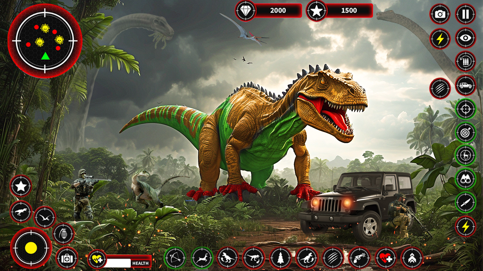 اسکرین شات 3 برنامه Wild Dino Shooting Hunter Game