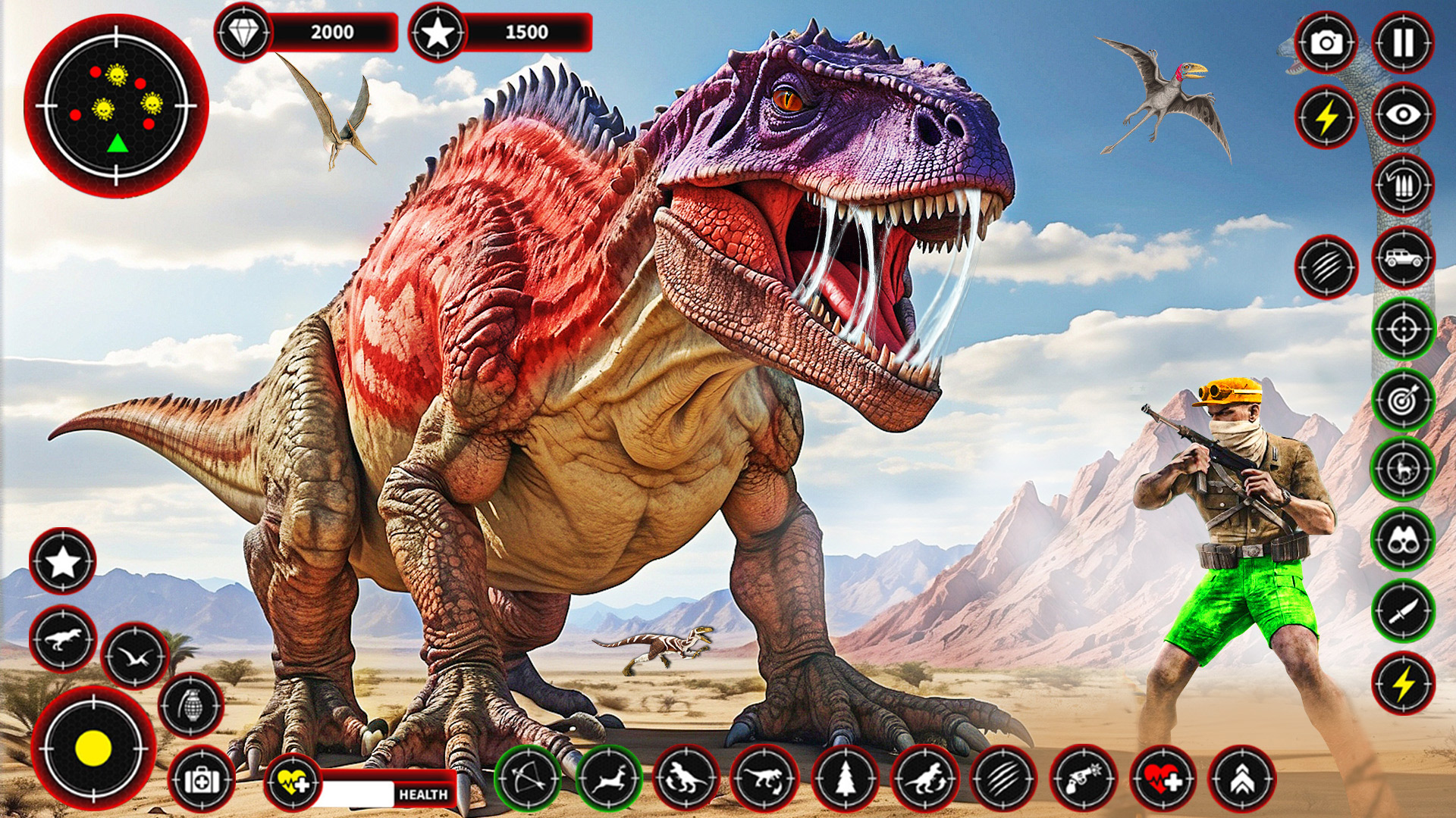 اسکرین شات 2 برنامه Wild Dino Shooting Hunter Game