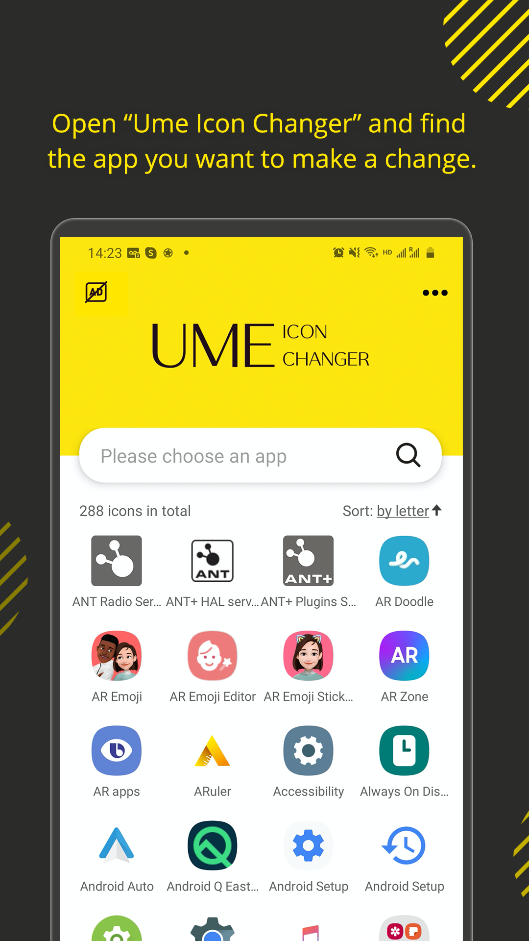 اسکرین شات 1 برنامه Icon Changer - for app icons