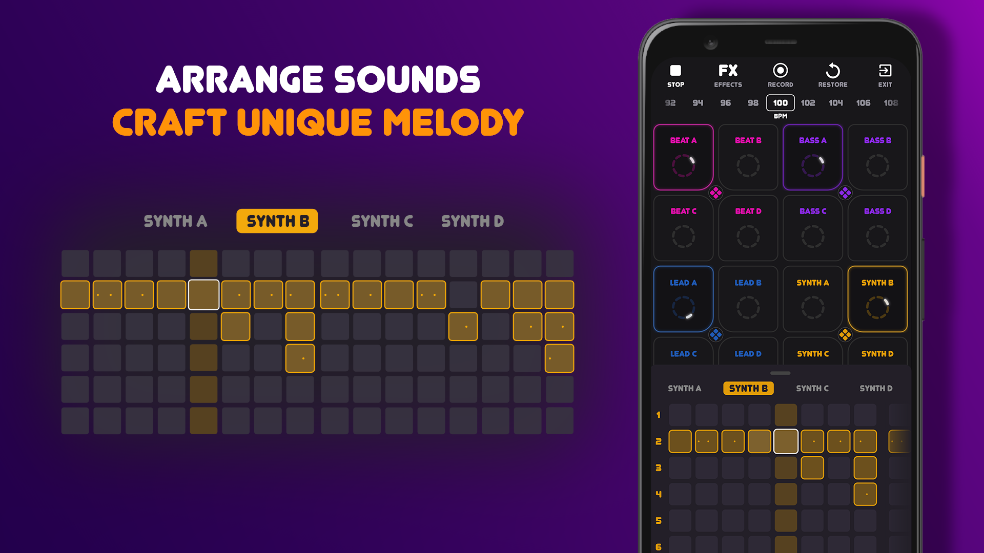 اسکرین شات 1 برنامه Beat Machine: Music Maker & DJ