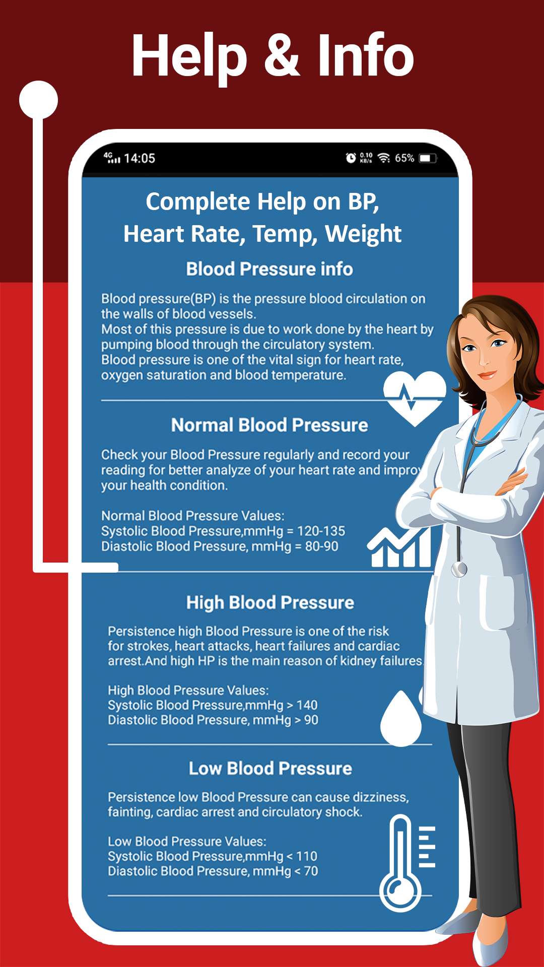 اسکرین شات 7 برنامه Blood Pressure Monitor (BP)