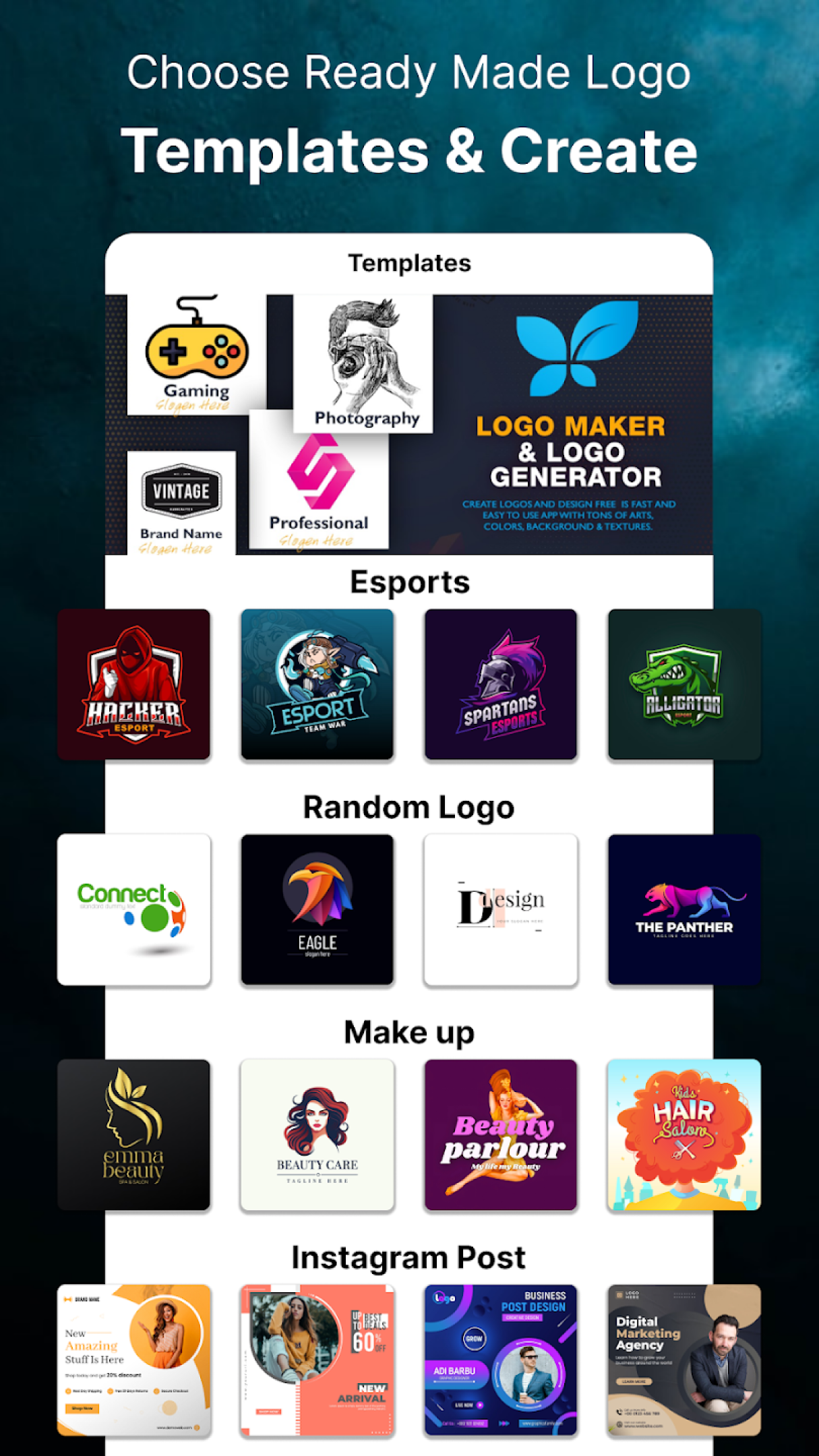 اسکرین شات 1 برنامه Logo Maker App - Logo Creator