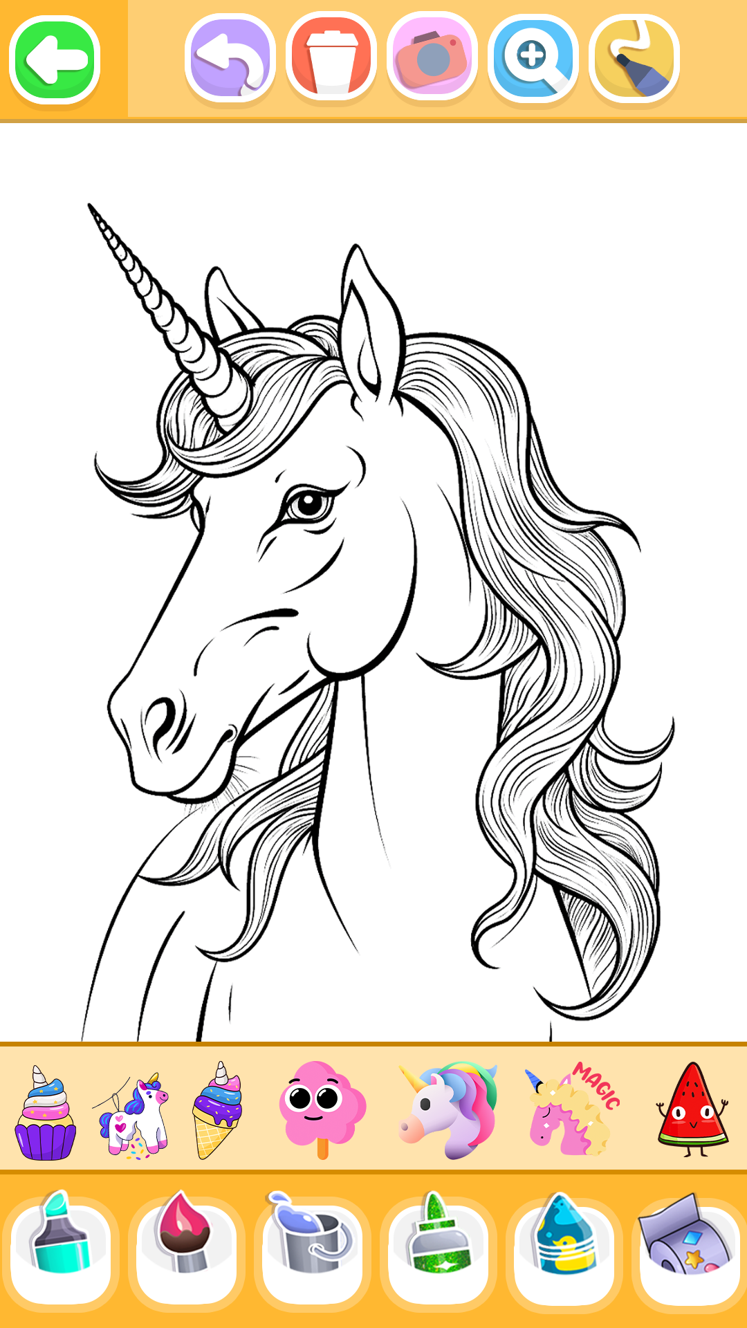اسکرین شات 3 برنامه Unicorn Coloring Glitter Color