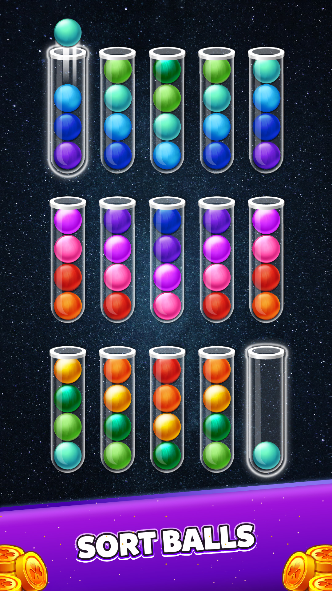 اسکرین شات 1 بازی Woody Sort: Ball Sort Puzzle