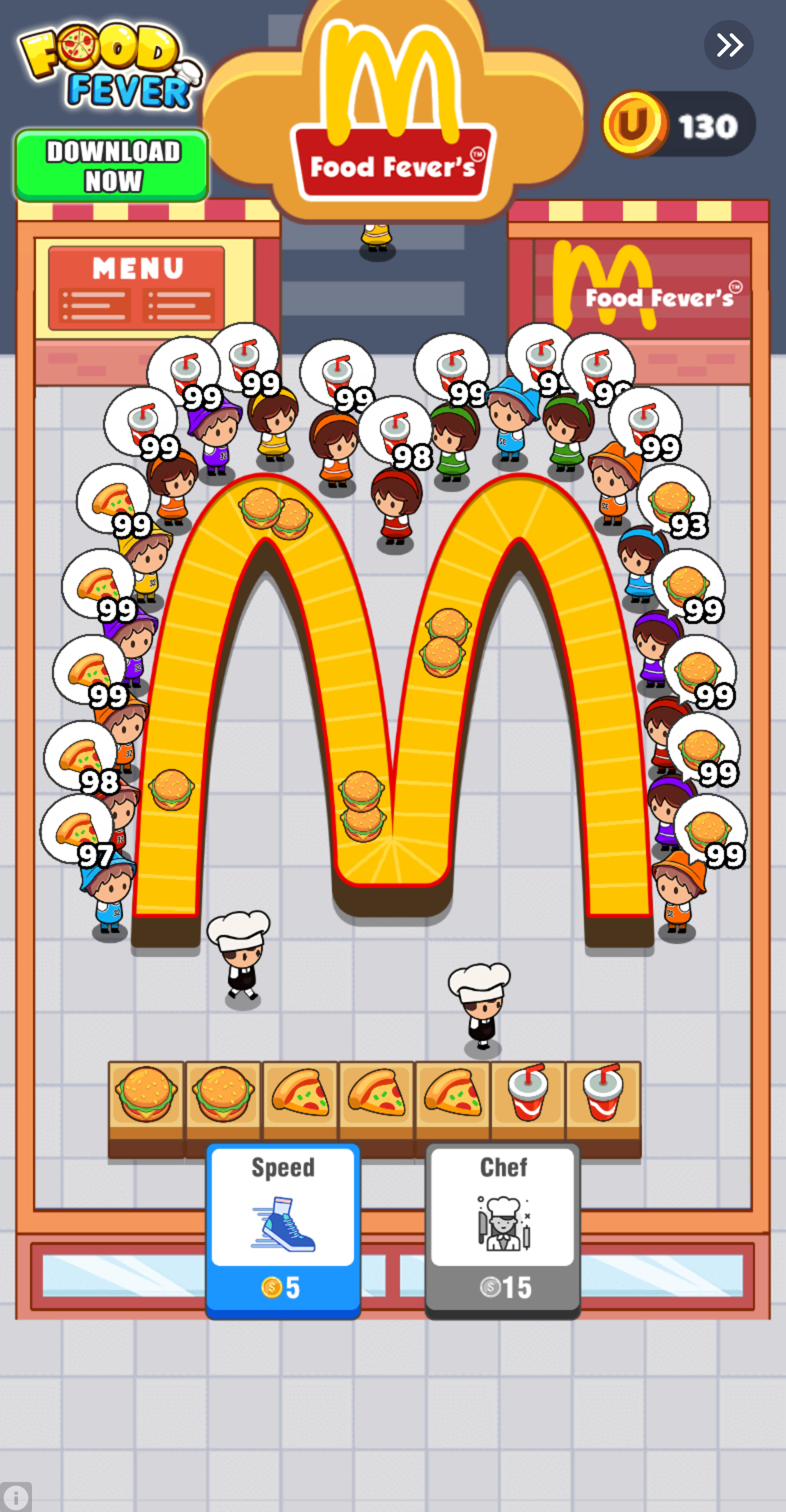 اسکرین شات 4 بازی Food Fever: Idle Restaurant