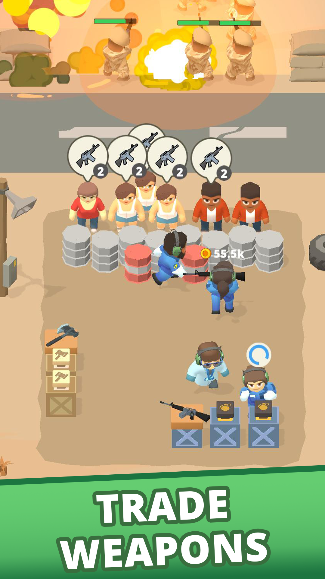اسکرین شات 2 بازی Idle Army: Trading Weapons