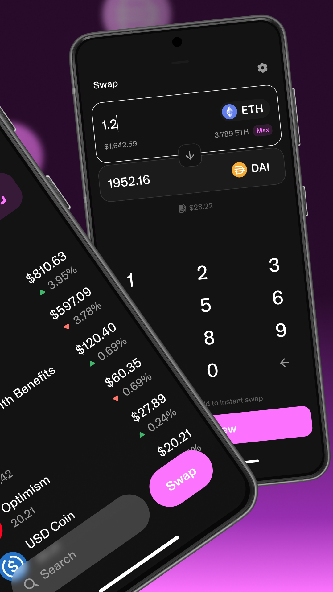 اسکرین شات 2 برنامه Uniswap: Crypto & NFT Wallet