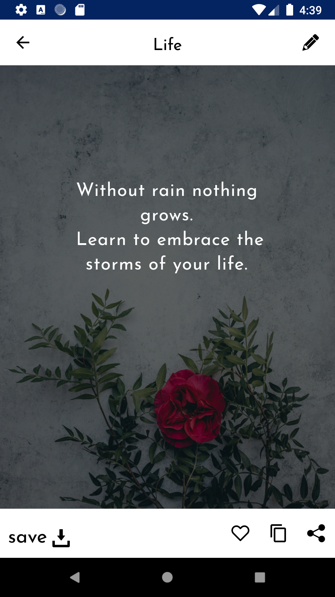 اسکرین شات 8 برنامه Positive Quotes