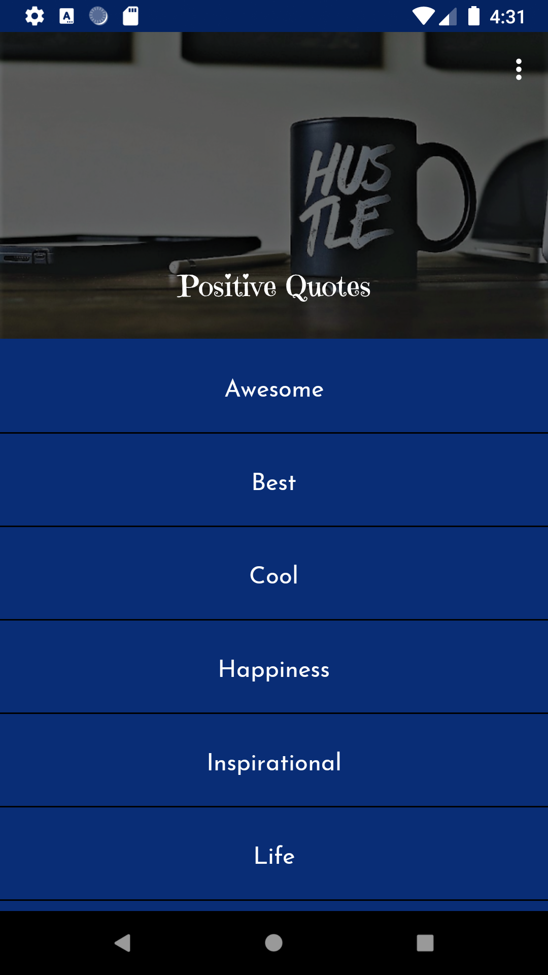 اسکرین شات 1 برنامه Positive Quotes