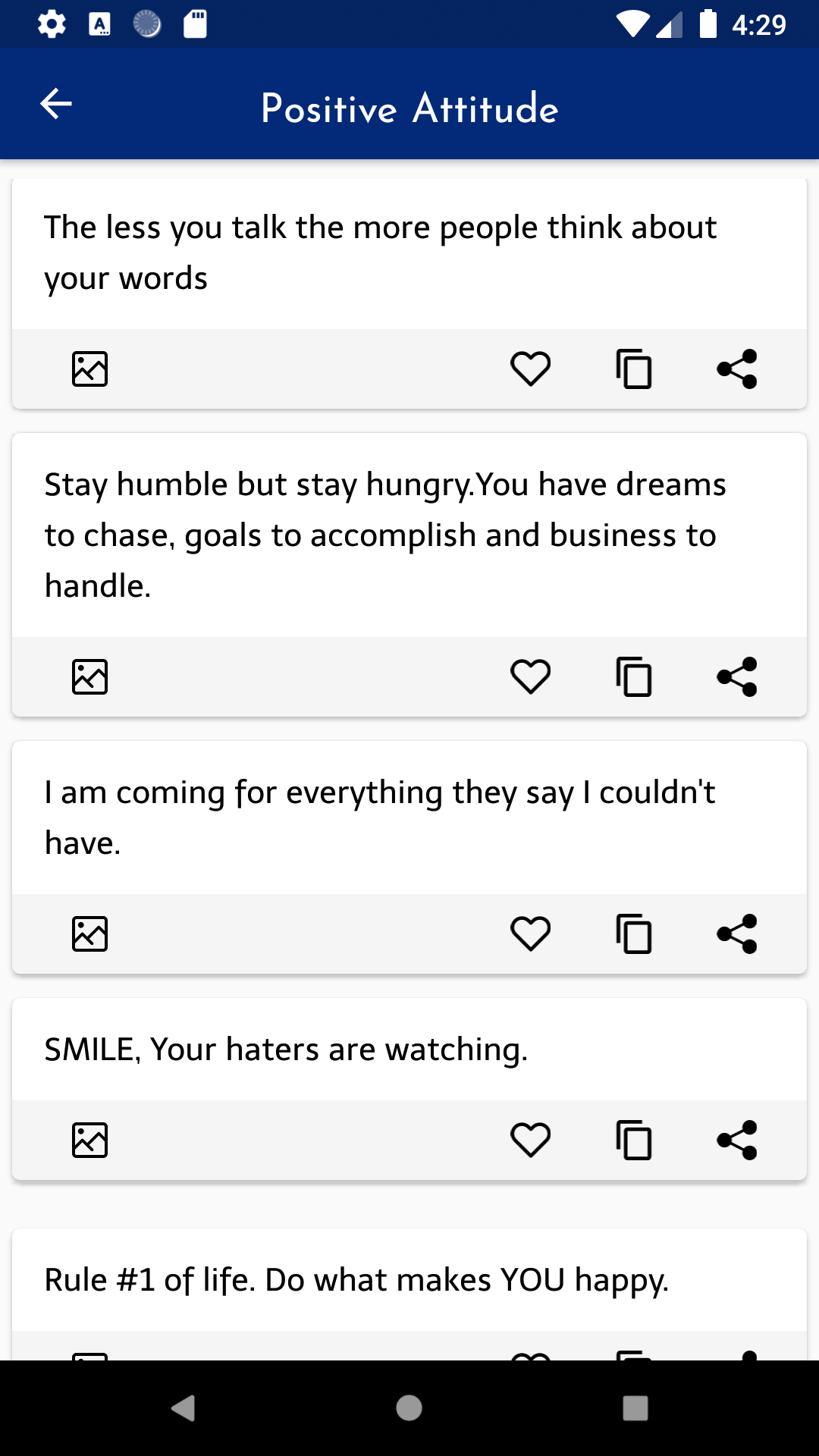 اسکرین شات 2 برنامه Positive Quotes