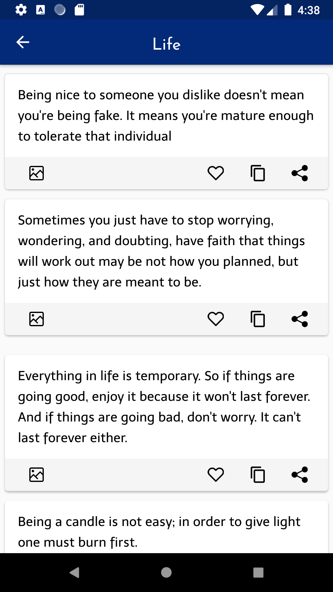 اسکرین شات 7 برنامه Positive Quotes