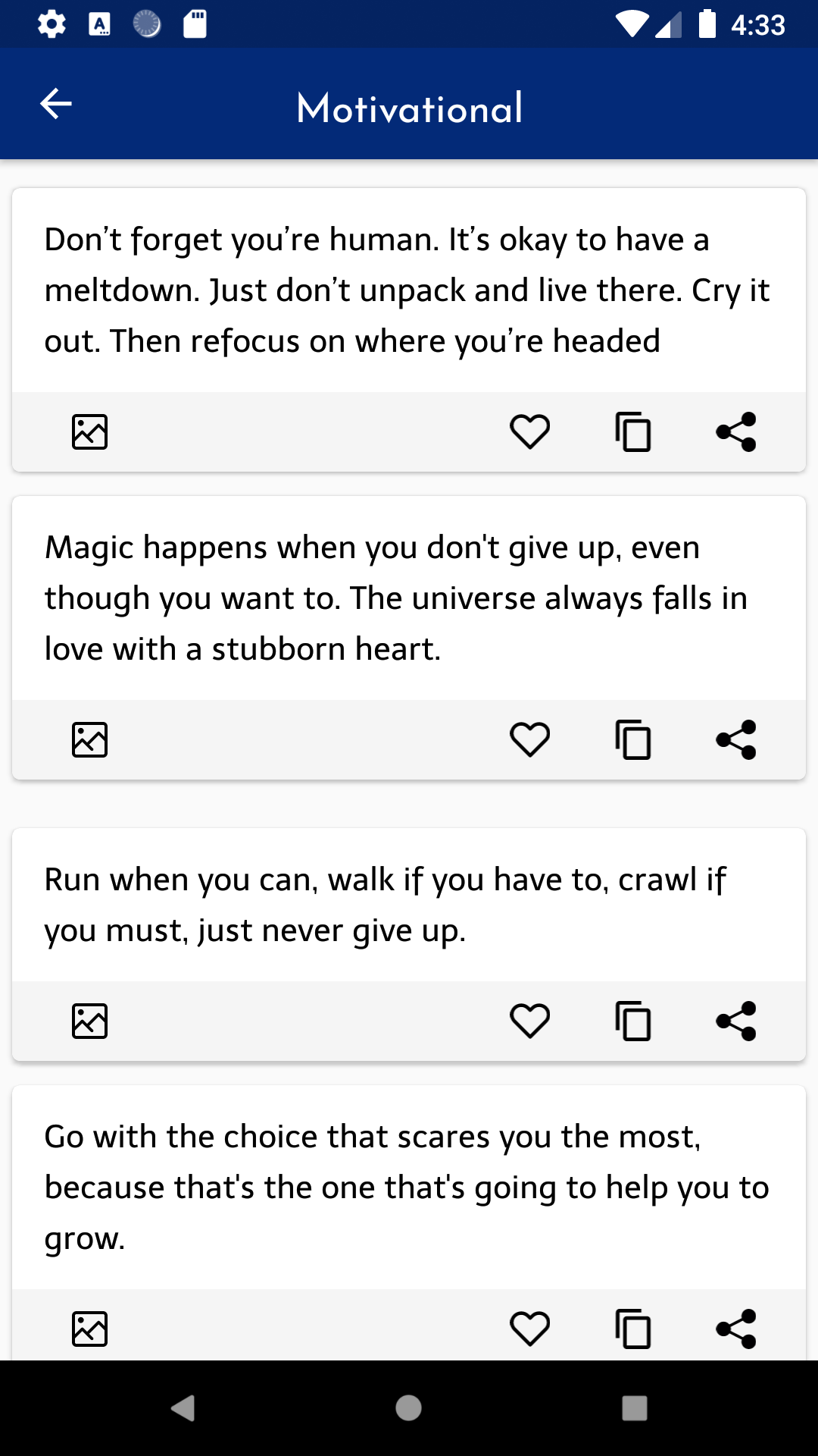 اسکرین شات 5 برنامه Positive Quotes