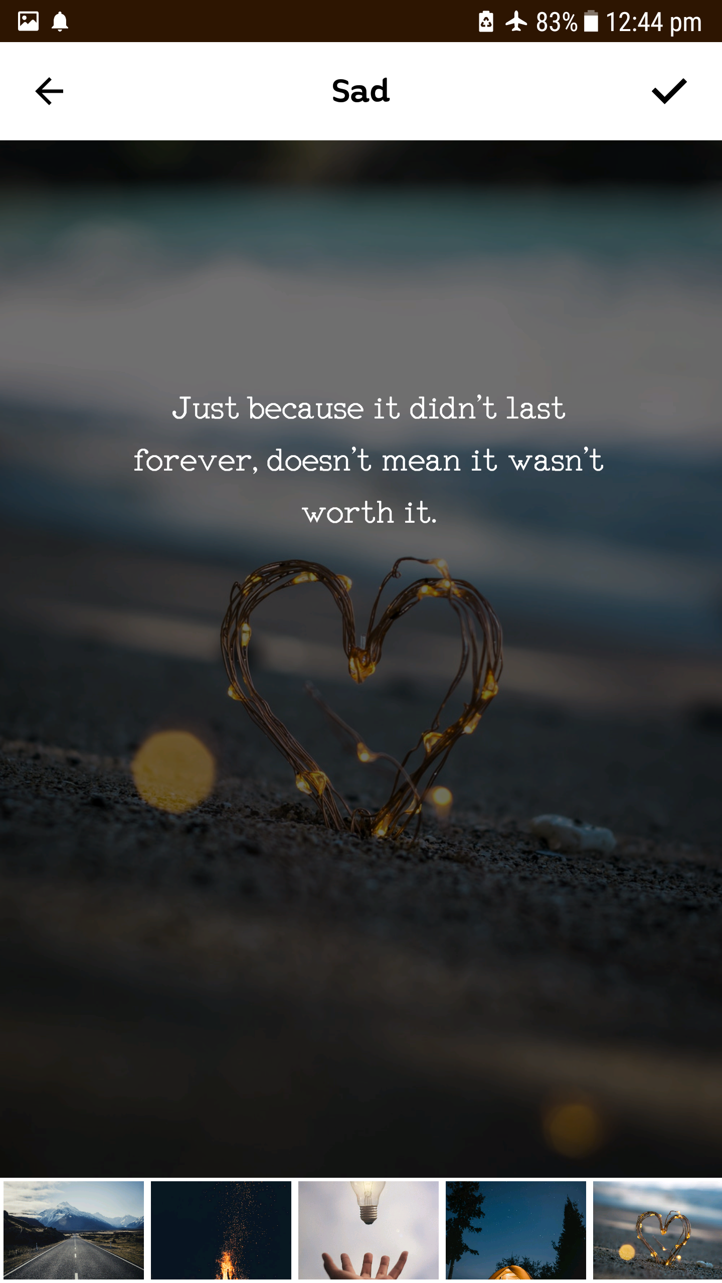 اسکرین شات 4 برنامه Sad Quotes