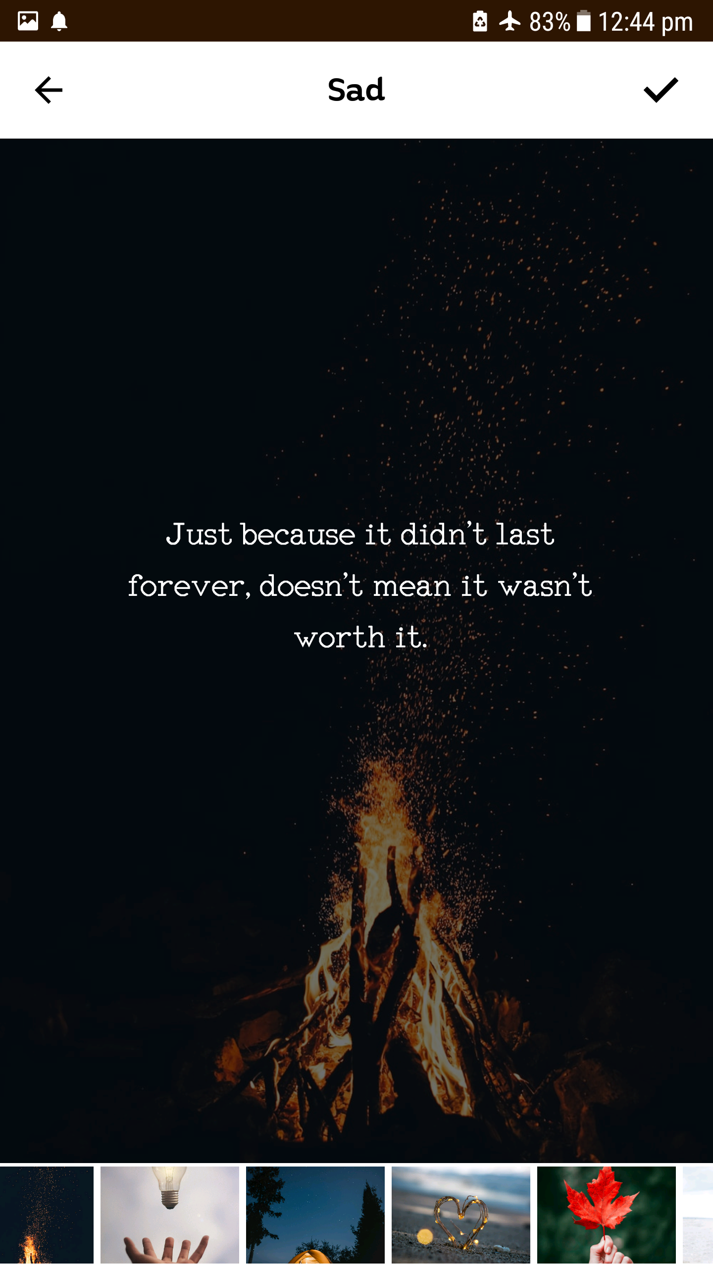 اسکرین شات 3 برنامه Sad Quotes