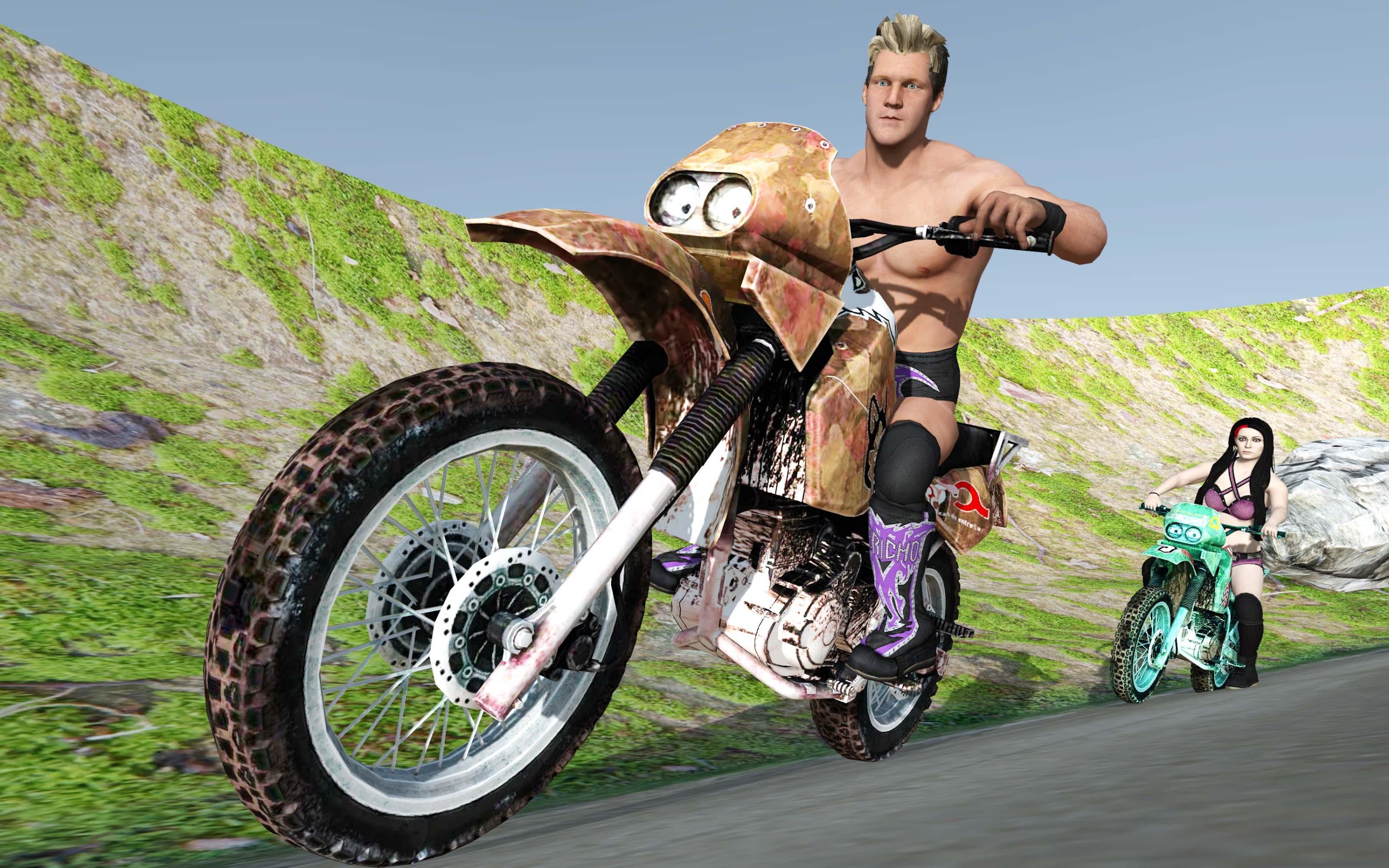 اسکرین شات 2 بازی Wrestlers Moto Stunts Racer