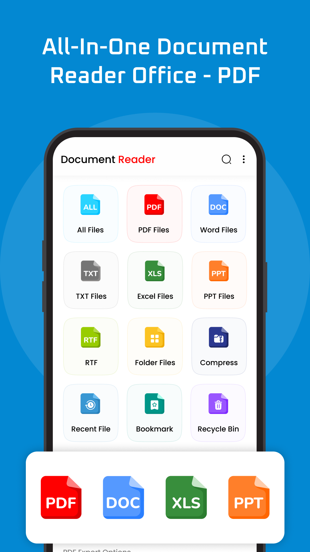 اسکرین شات 1 برنامه Document Reader: PDF, DOC, PPT