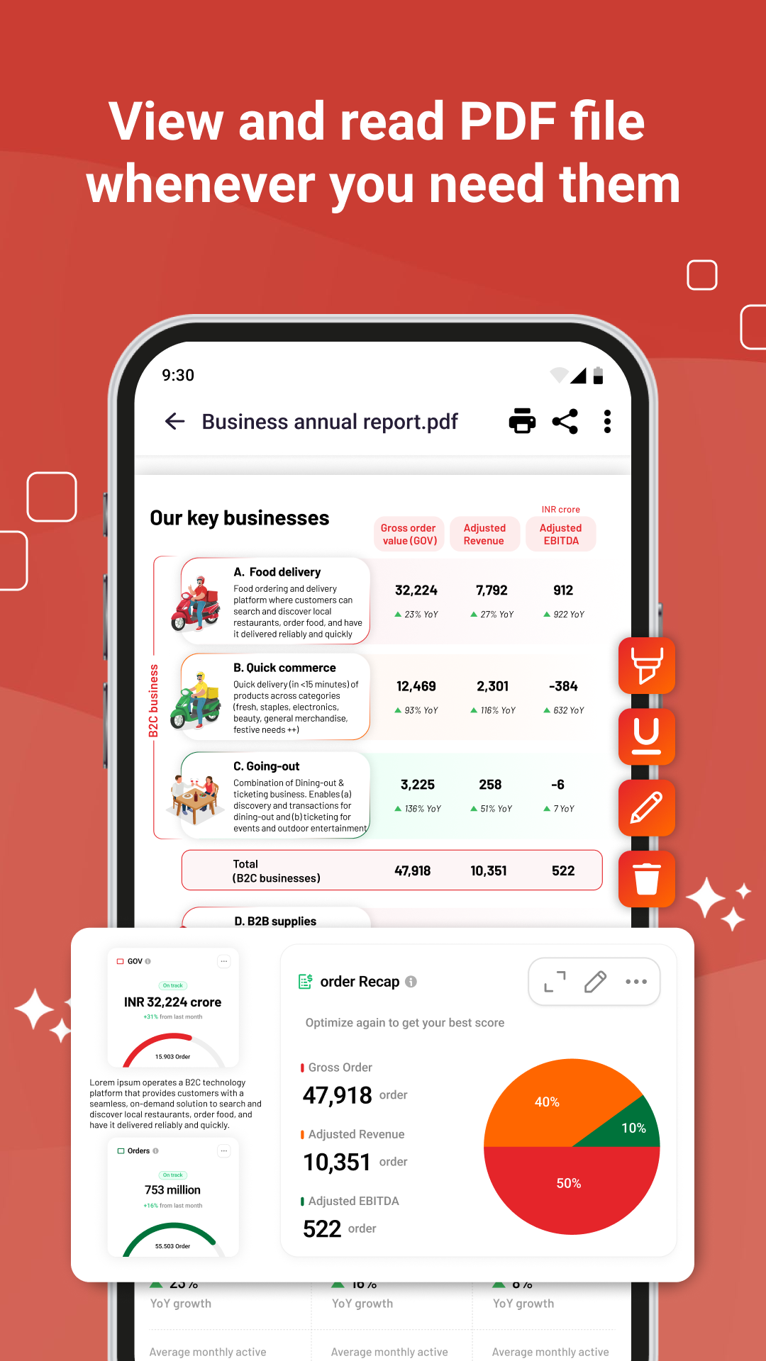 اسکرین شات 3 برنامه PDF Reader : Read All PDF