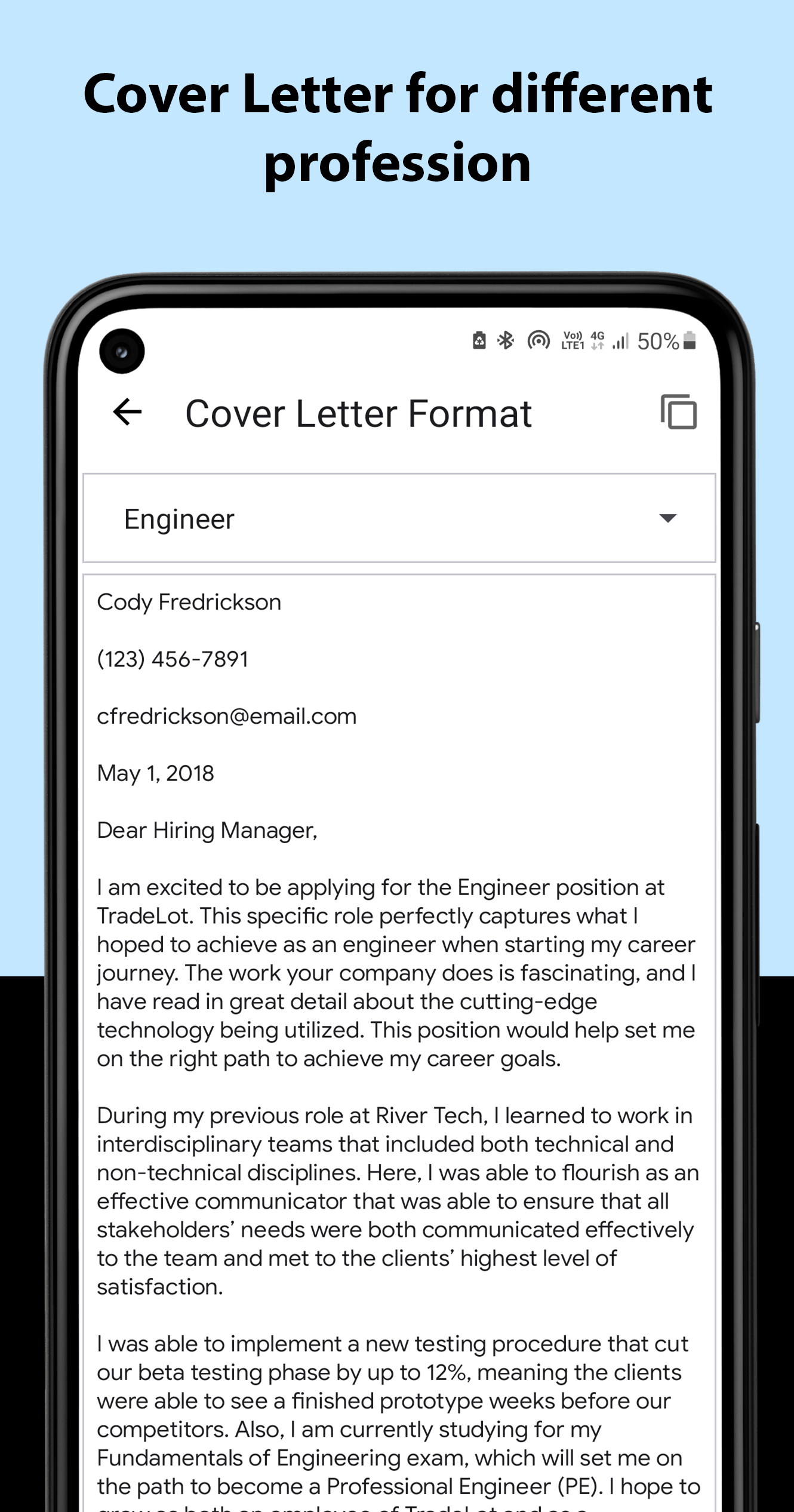 اسکرین شات 8 برنامه Resume Builder - CV Maker