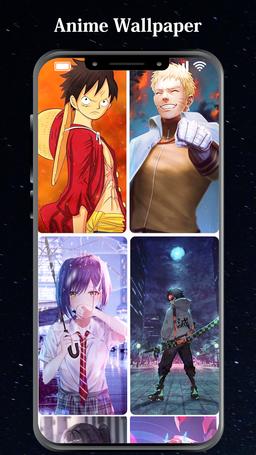 اسکرین شات 2 برنامه Anime Wallpaper Theme App icon