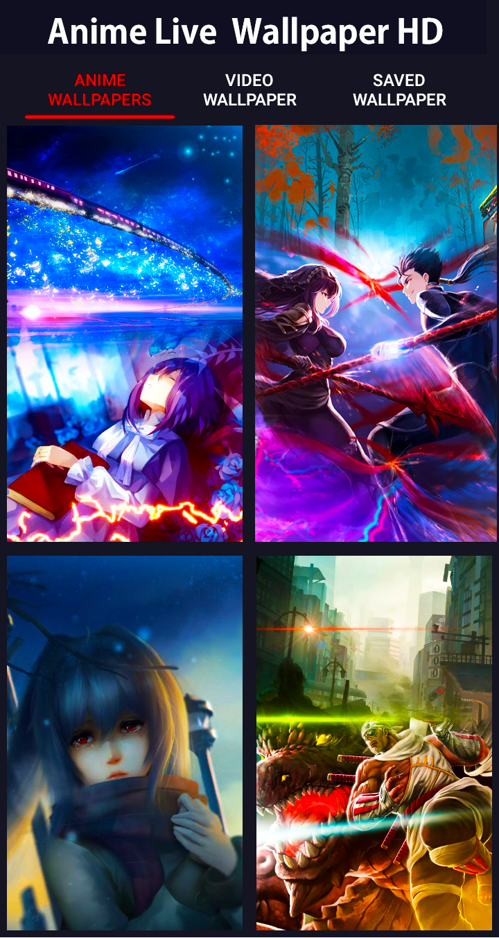 اسکرین شات 1 برنامه Anime Live Wallpaper Maker