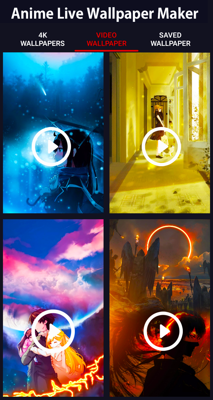 اسکرین شات 2 برنامه Anime Live Wallpaper Maker