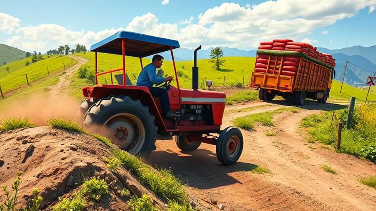 اسکرین شات 2 بازی Cargo Tractor Trolley Farming