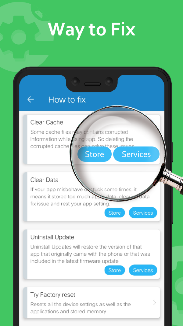 اسکرین شات 1 برنامه Update Fix Info (Services)
