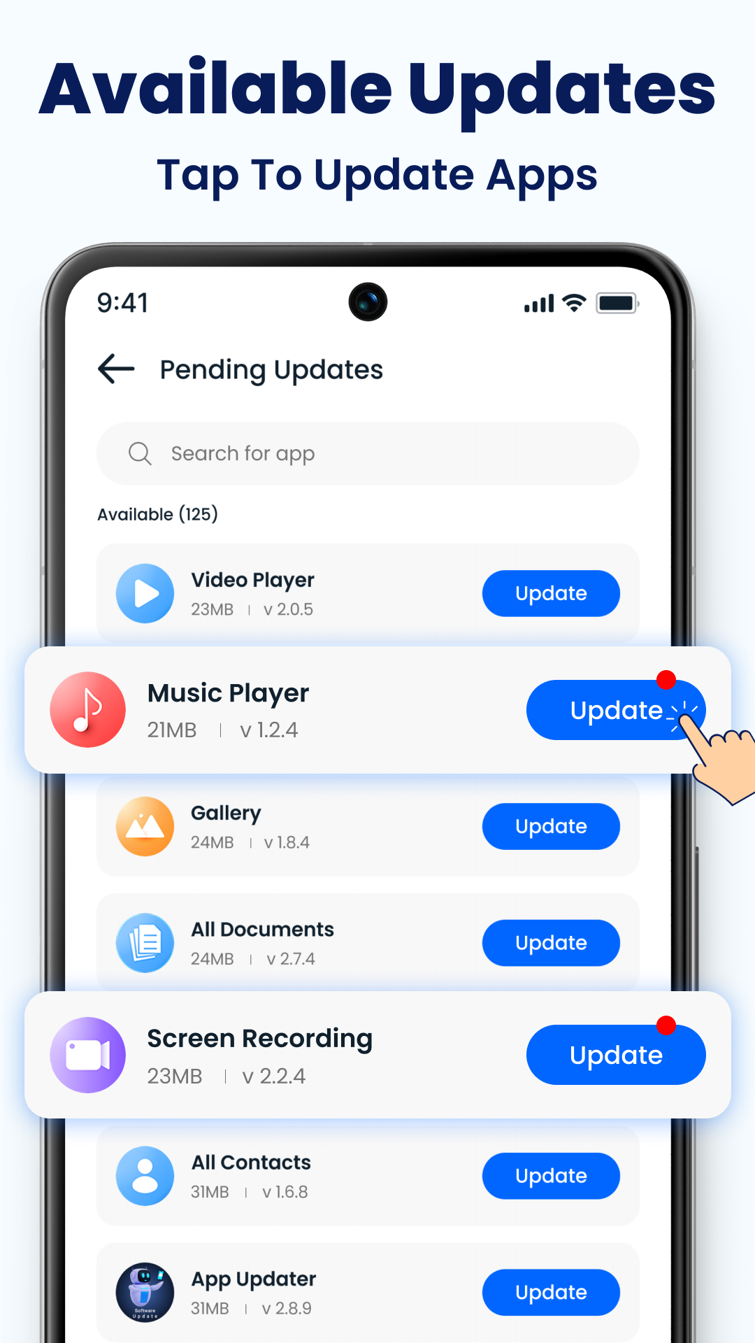 اسکرین شات 4 برنامه Software Updates- Apps Updater