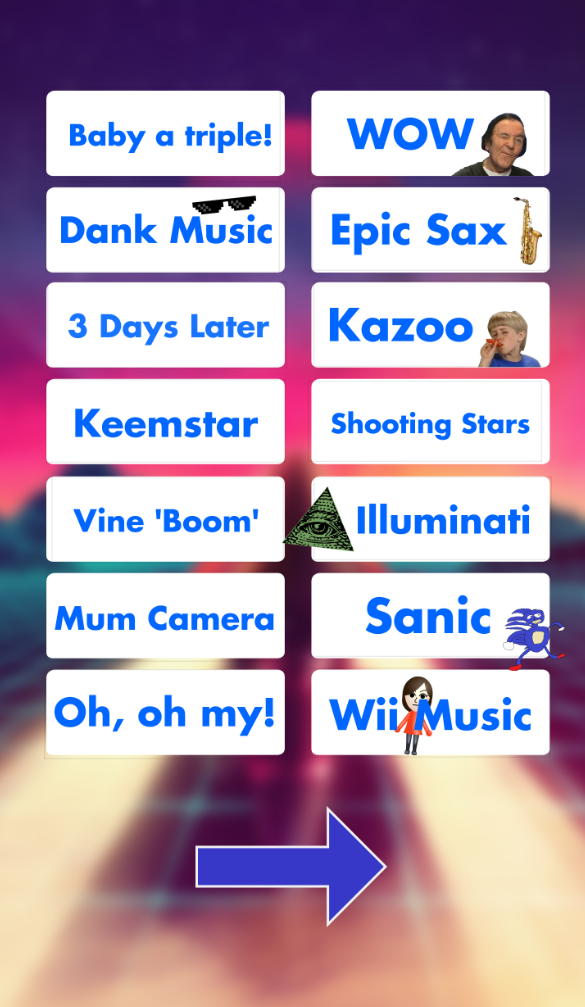اسکرین شات 3 برنامه Meme Soundboard