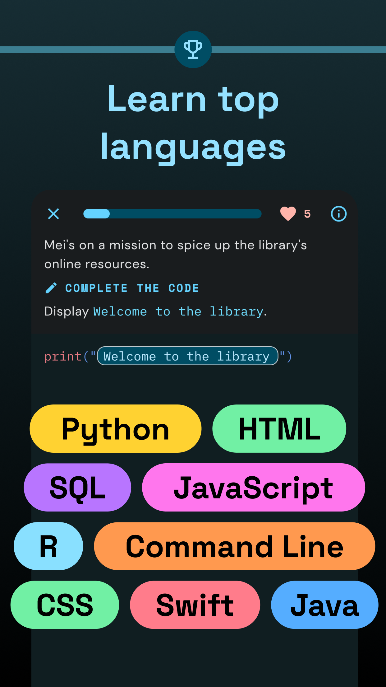 اسکرین شات 2 برنامه Encode: Learn to Code