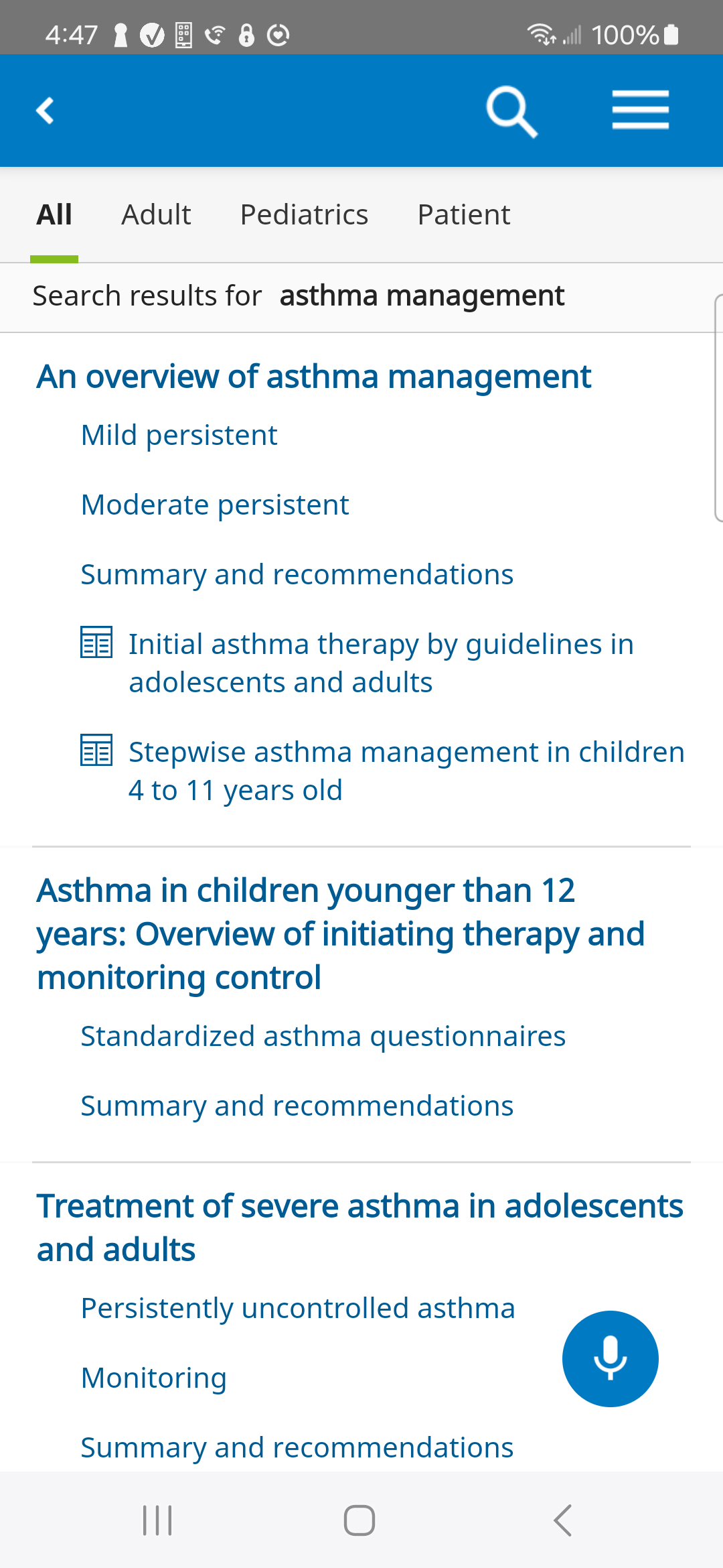 اسکرین شات 5 برنامه UpToDate