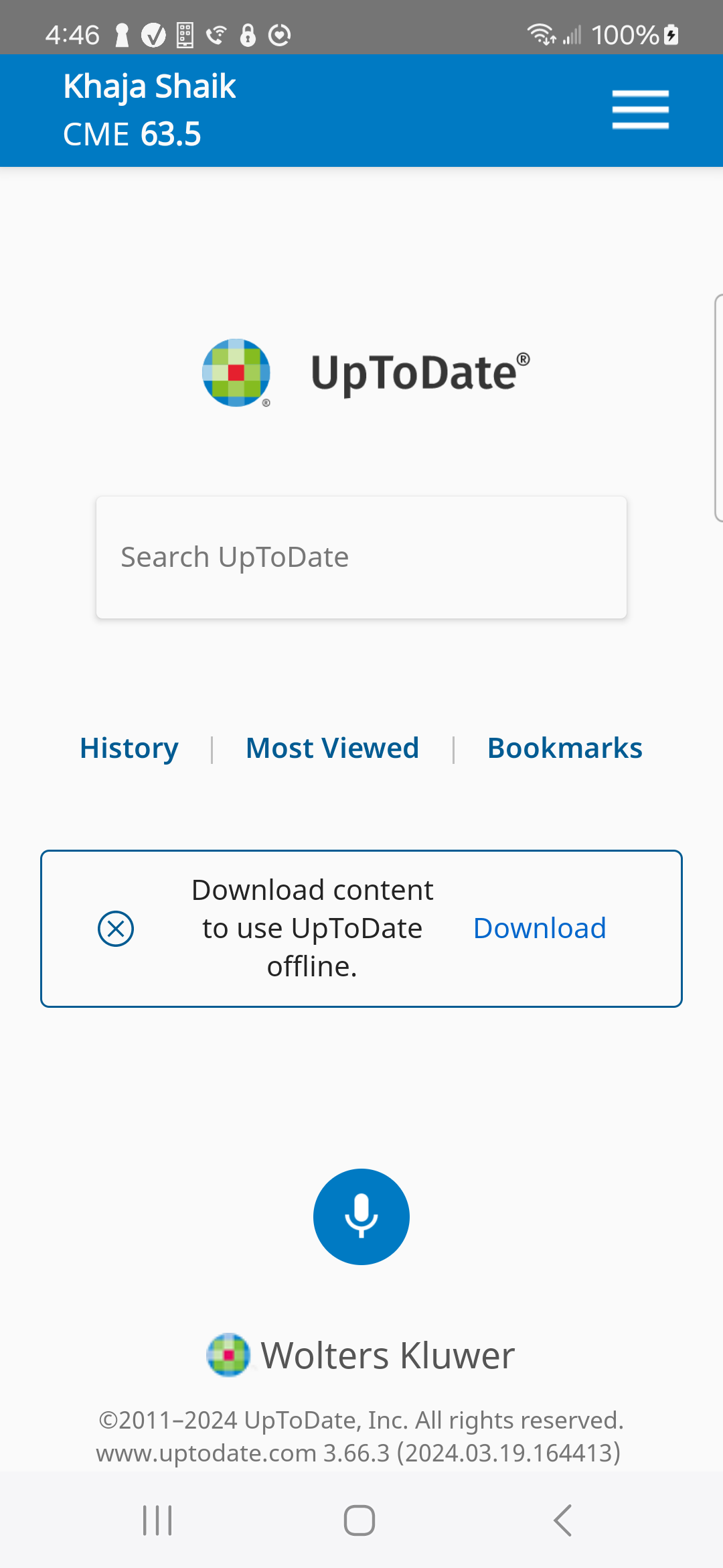 اسکرین شات 2 برنامه UpToDate