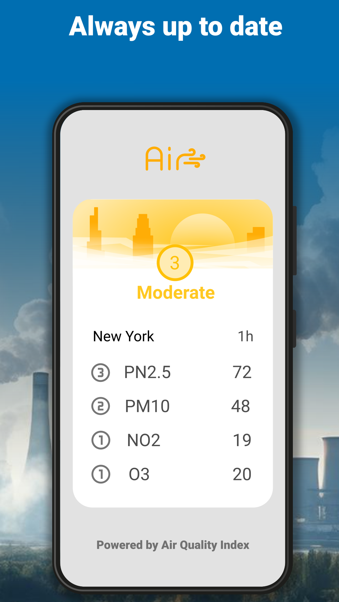 اسکرین شات 2 برنامه Air - Pollution around you