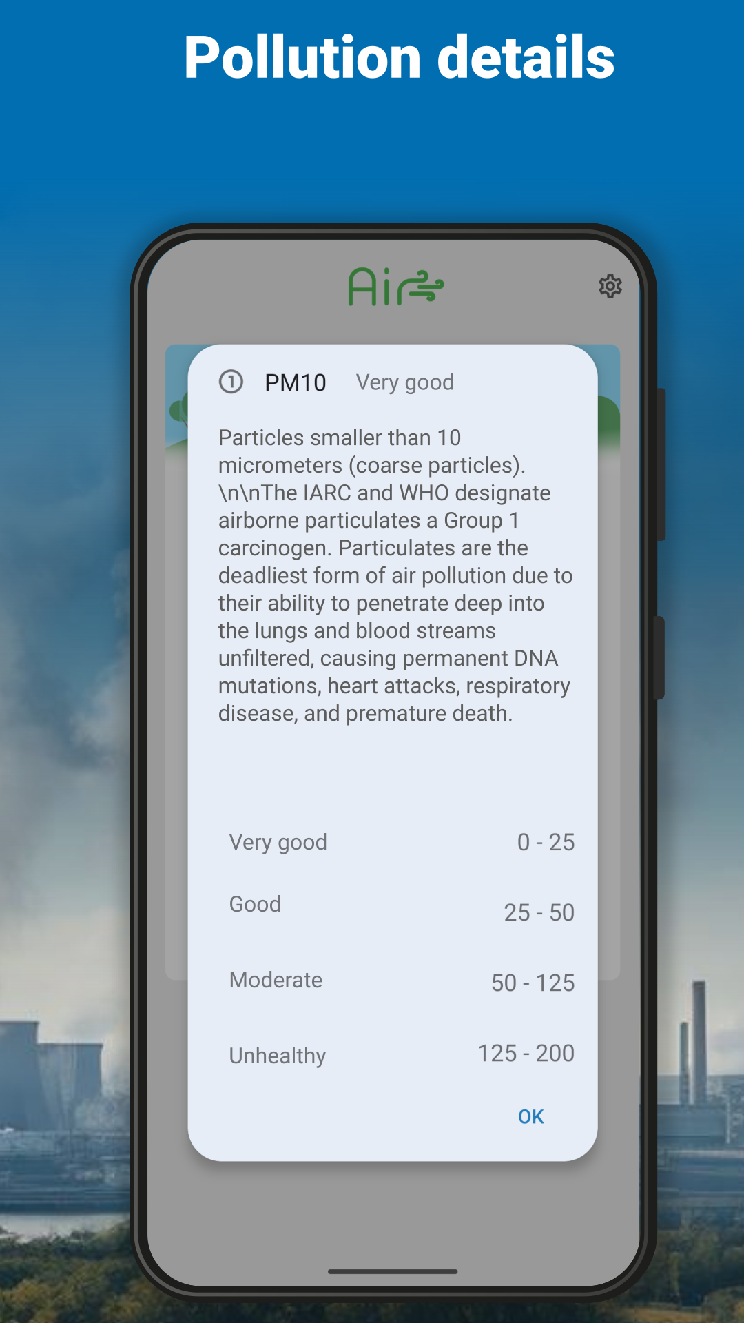 اسکرین شات 4 برنامه Air - Pollution around you