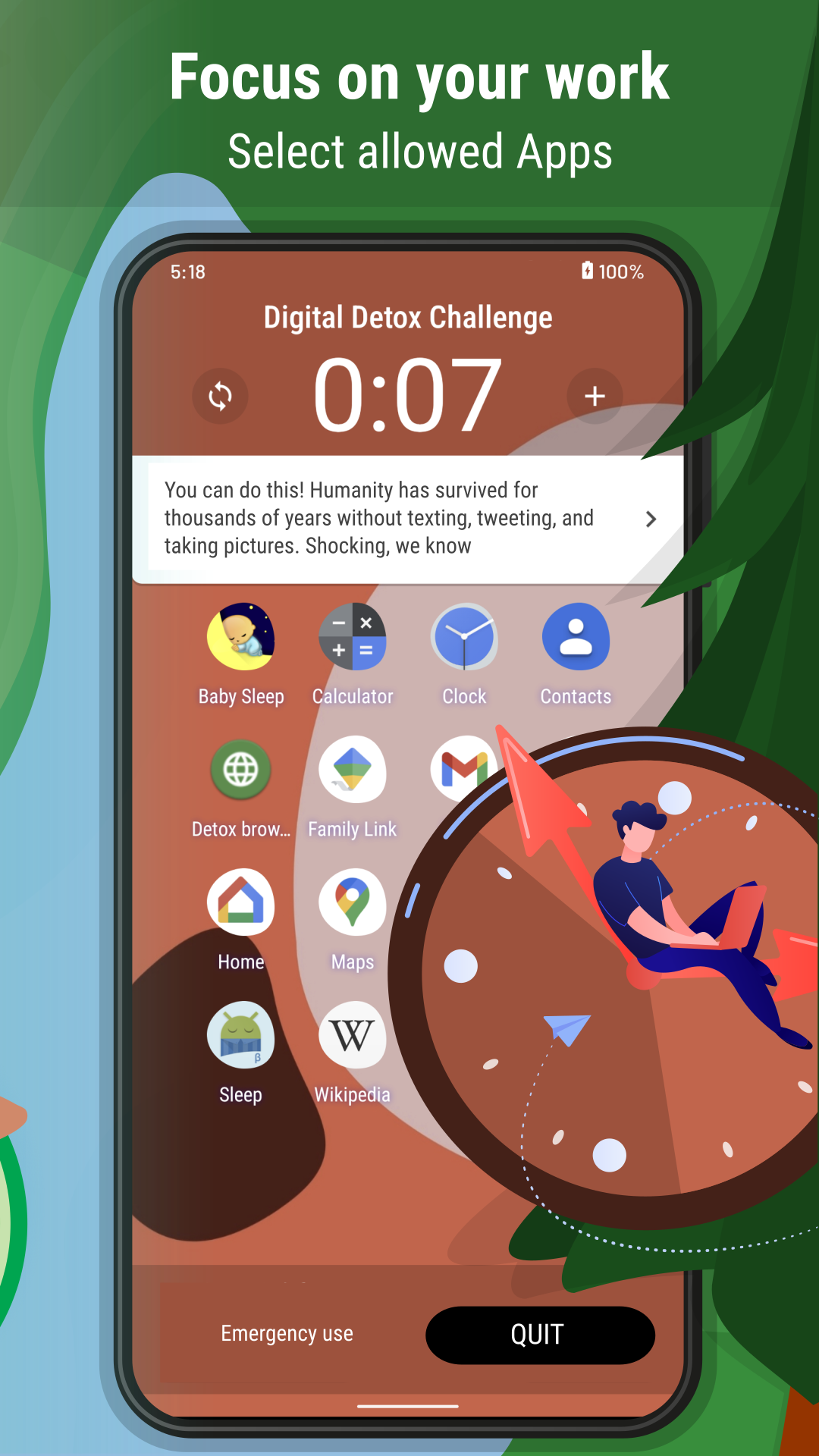 اسکرین شات 2 برنامه Digital Detox: Focus & Live